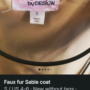 Love By Design Faux Fur Sable Coat